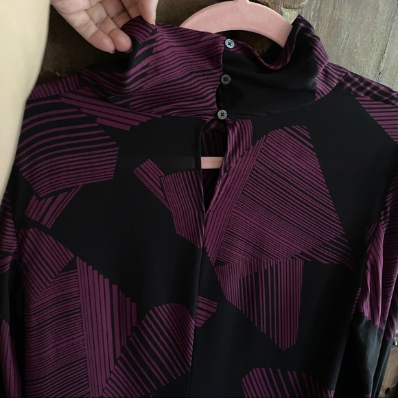 Calvin Klein bold geometric print silk tunic dress - Picture 6 of 12